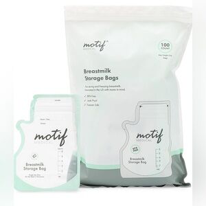 Motif Medical Breastmilk Storage Bags - Breastmilk Freezer Bag (6 oz, 100 Count)
